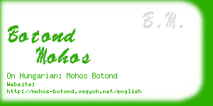 botond mohos business card